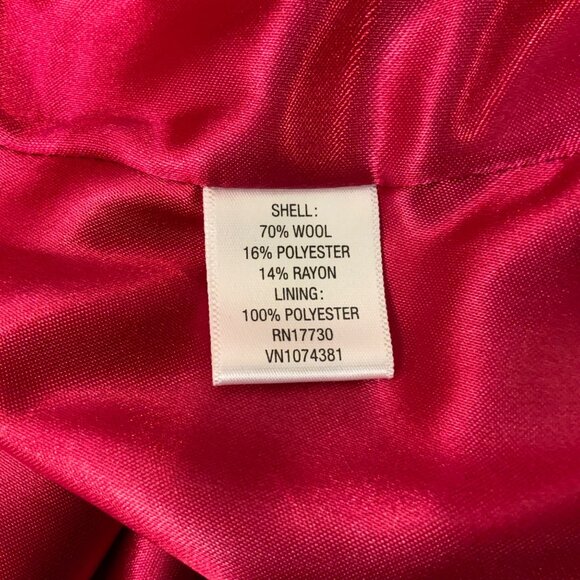 Morona Pea Coat pink women's size small double breasted button down front workin - Picture 6 of 8